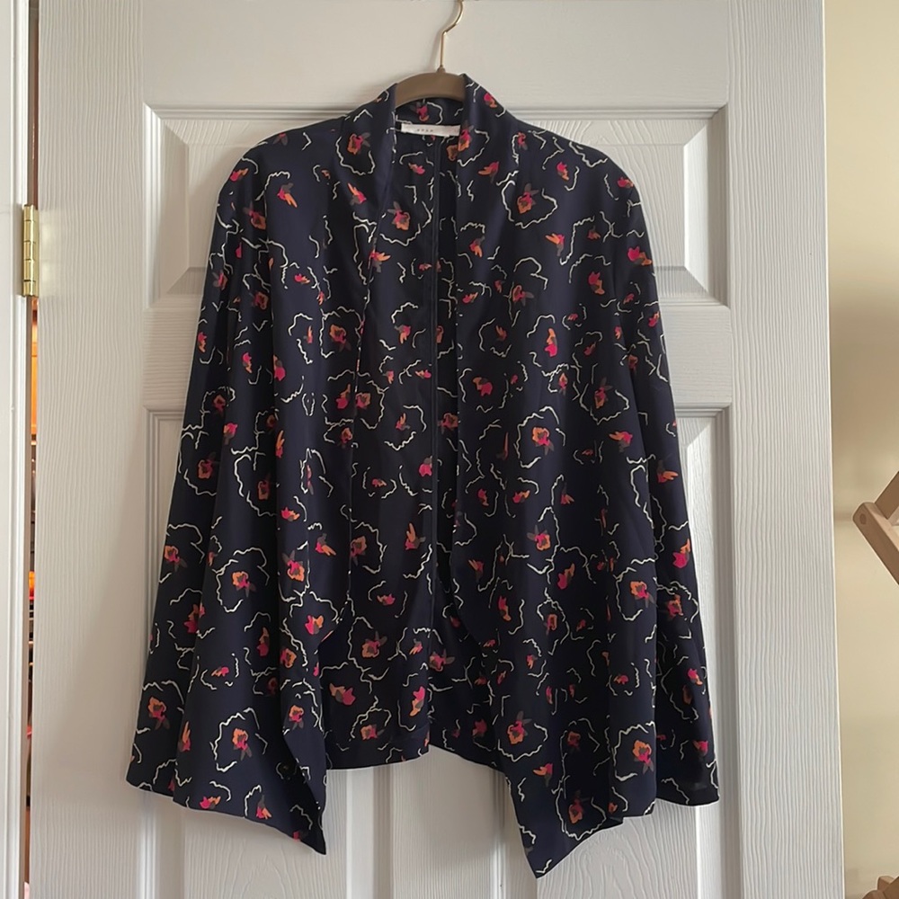 Lush open front cardigan Size L with abstract floral print